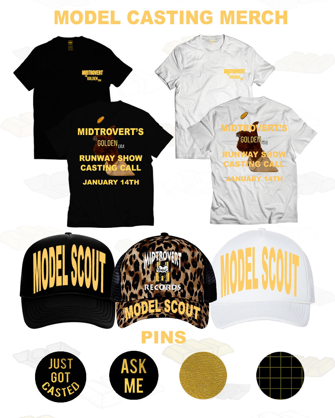 Model Casting Merch